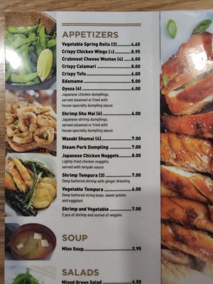 Vegan offerings at Teriyaki House in Hardy