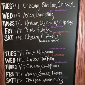 summer soups  at Cafe 213 in Waterford
