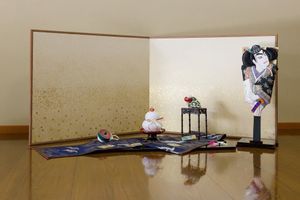 Even the entrance to Ungai is tastefully decorated for the season at Ungai in Matsushima