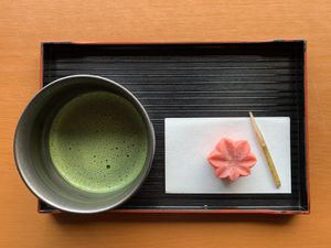 Red bean dessert at Kanrantei Tea House in Matsushima