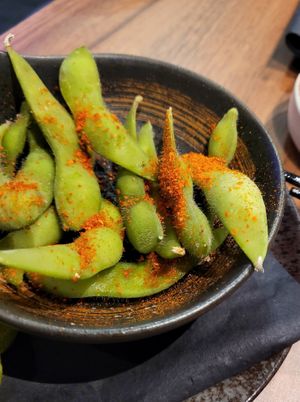 Spicy Edamame at Umi Japanese Bar and Restaurant in Middlesbrough