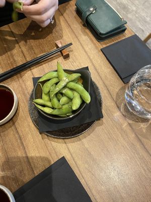 Salted edamame   at Umi Japanese Bar and Restaurant in Middlesbrough