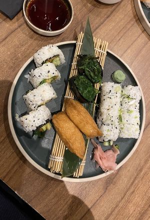   Vegan sushi platter    at Umi Japanese Bar and Restaurant in Middlesbrough