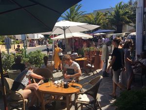Terrace at Sabores Naturales in Ibiza