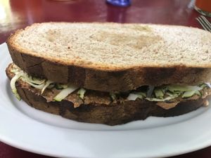 Macrobiotic sandwich at Sabores Naturales in Ibiza