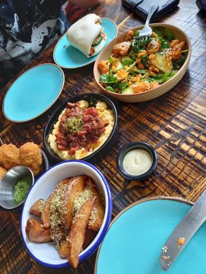 Chose 5 or 6 dishes which were fine for 2 of us at The Tipsy Vegan in Cambridge