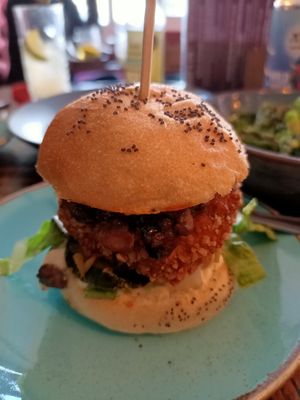 Sweet potato slider at The Tipsy Vegan in Cambridge