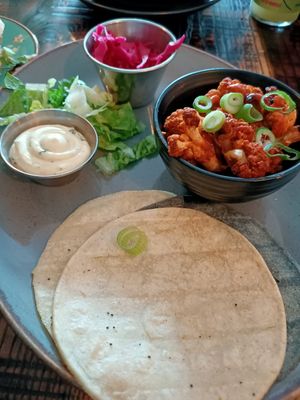Cauliflower tacos at The Tipsy Vegan in Cambridge