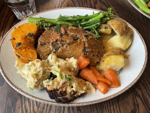 Seitan roast  at The Tipsy Vegan in Cambridge