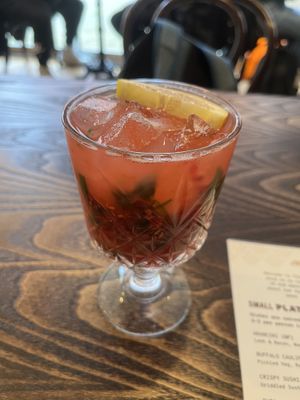 raspberry and cucumber lemonade   at The Tipsy Vegan in Cambridge