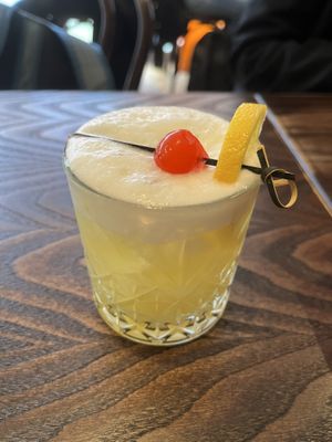 pineapple alcohol free drink  at The Tipsy Vegan in Cambridge