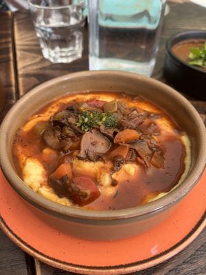 mushroom ragu  at The Tipsy Vegan in Cambridge
