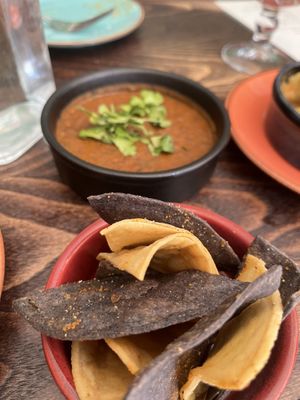 bean dip and chips  at The Tipsy Vegan in Cambridge