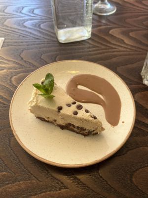 mint chocolate chip cheezecake  at The Tipsy Vegan in Cambridge