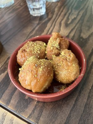 greek doughnuts  at The Tipsy Vegan in Cambridge