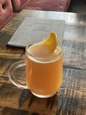 Spiced apple juice   at The Tipsy Vegan in Cambridge