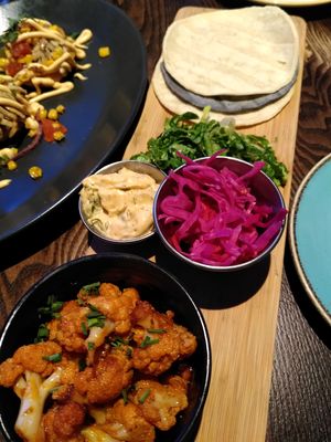 cauli tacos at The Tipsy Vegan in Cambridge