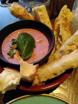 garlic dip at The Tipsy Vegan in Cambridge