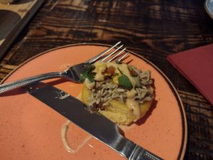 Arepas (comes in 3s) at The Tipsy Vegan in Cambridge