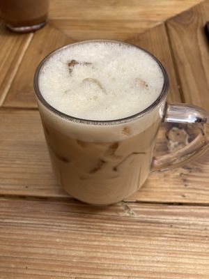 Iced vanilla chai latte   at The Tipsy Vegan in Cambridge