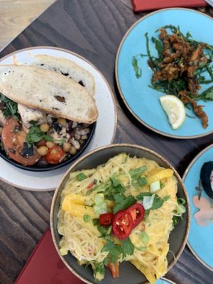 Sharing plates   at The Tipsy Vegan in Cambridge