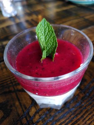 Raspberry and white chocolate (October 2022) at The Tipsy Vegan in Cambridge