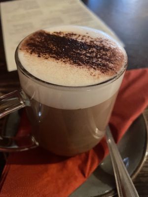 Hazelnut mocha latte  at The Tipsy Vegan in Cambridge