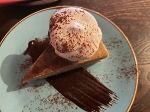 Butterscotch cheesecake  at The Tipsy Vegan in Cambridge