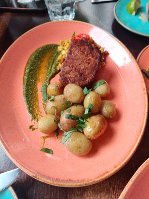 Argentinian filet with mind-bending juicy marbles steak at The Tipsy Vegan in Cambridge