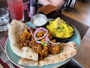 Indian spiced cauliflower   at The Tipsy Vegan in Cambridge
