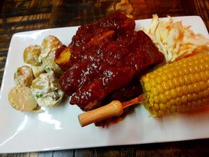 vegan ribs at The Tipsy Vegan in Cambridge