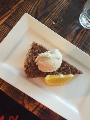 Treacle tart  at The Tipsy Vegan in Cambridge