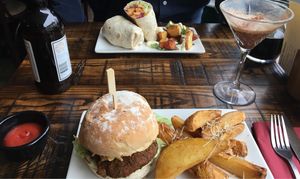 TFC burger at The Tipsy Vegan in Cambridge