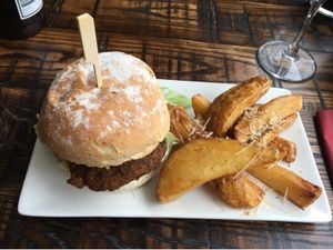 TFC burger   at The Tipsy Vegan in Cambridge