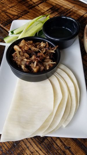 Hoisin juck rolls at The Tipsy Vegan in Cambridge