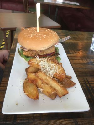 Buttermilk burger at The Tipsy Vegan in Cambridge