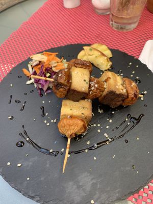 Kebab with Tofu and Fig at Hortela in Portimao