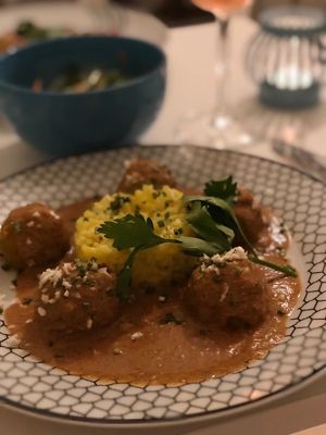soy meatless balls at Hortela in Portimao