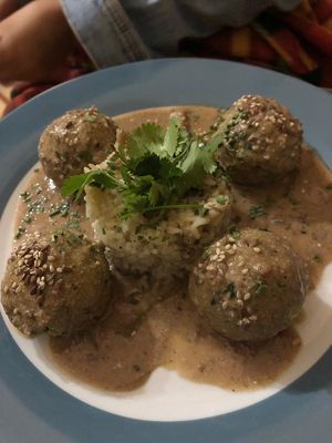 Vegetable balls at Hortela in Portimao