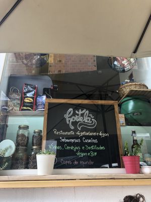 Front of the restaurant  at Hortela in Portimao