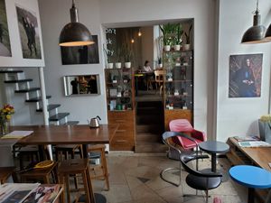 Inside at Elska Coffee in Vilnius