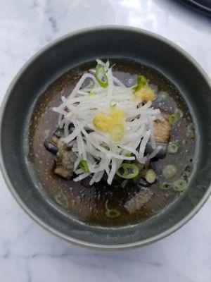 japoneese eggplant appetizer at LOV - Montagne in Montreal