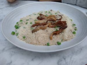 Mushroom risotto at LOV - Montagne in Montreal