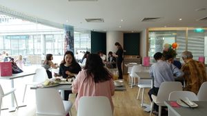 Restaurant interior at Lotus Vegetarian 莲心 - Tai Seng in Central Singapore