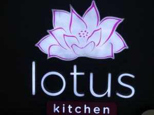 lotus decoration  at Lotus Vegetarian 莲心 - Tai Seng in Central Singapore