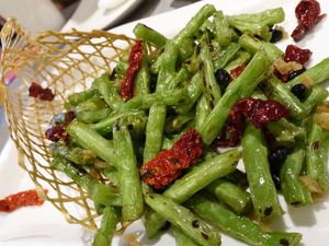 French beans at Lotus Vegetarian 莲心 - Tai Seng in Central Singapore