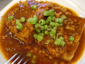 tofu in spicy sauce at Lotus Vegetarian 莲心 - Tai Seng in Central Singapore