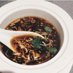 Spicy and sour soup at Lotus Vegetarian 莲心 - Tai Seng in Central Singapore