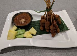 Satay. Yum. at Lotus Vegetarian 莲心 - Tai Seng in Central Singapore