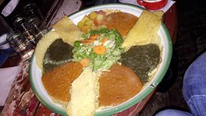 Vegane Platte at Im Herzen Afrikas in Frankfurt